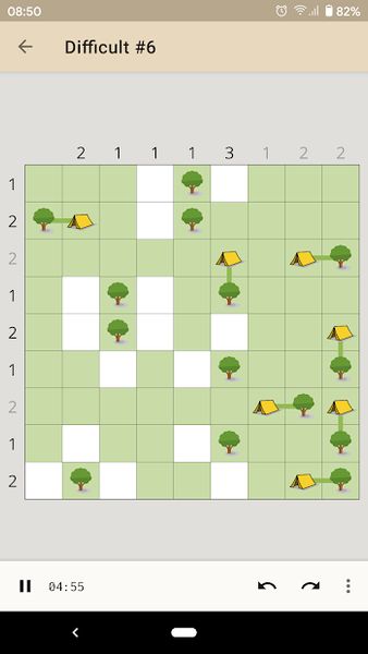 Trees and Tents Puzzle 1