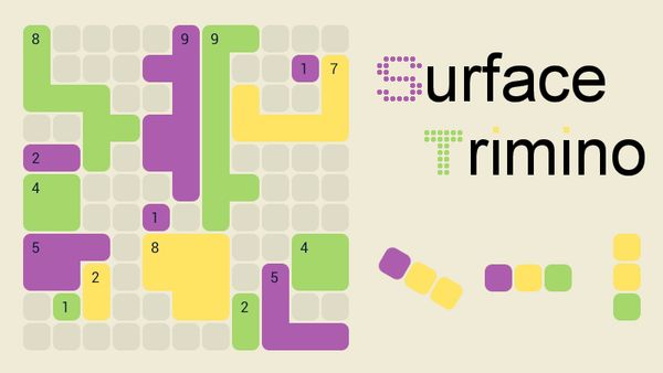 Surface Trimino: increase the area. Casual game. 1