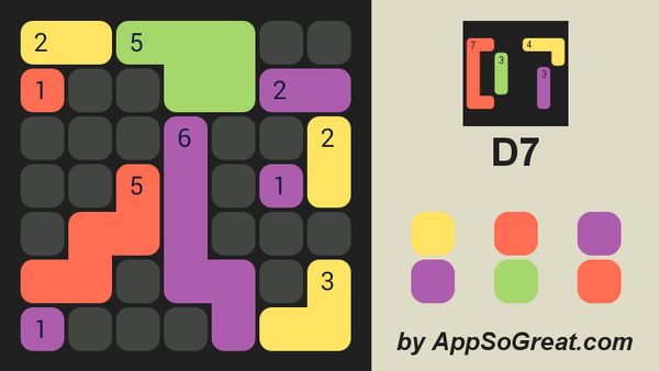 D7: pack the colored Dominoes per 7. Free game. 1