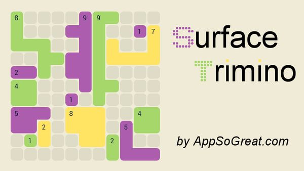 Surface Trimino: increase the area. Casual game. 1