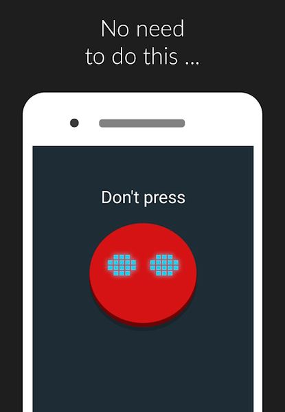 Red Button NEXT: think before you press, clicker 1