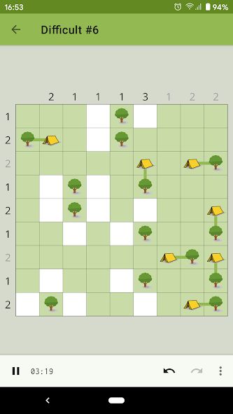 Trees and Tents Puzzle 1