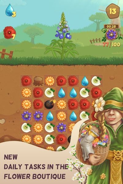 Flower Book Match3 Puzzle Game 1