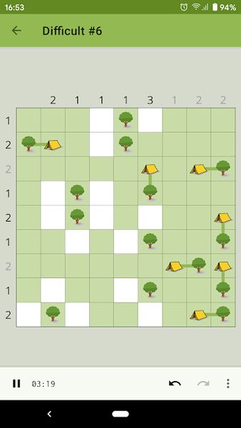 Trees and Tents Puzzle 1