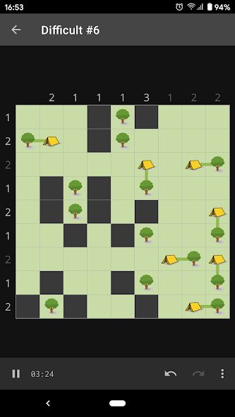 Trees and Tents Puzzle 1