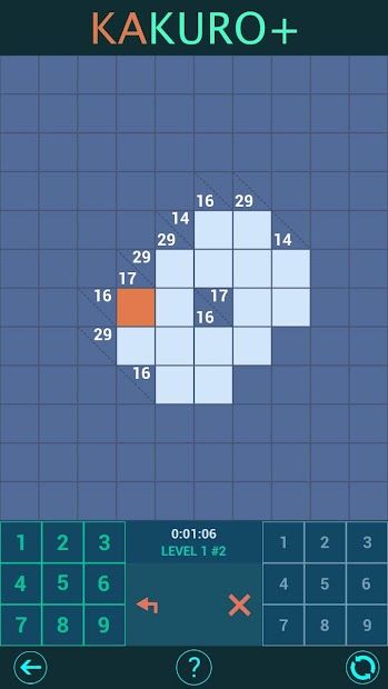 Kakuro Plus. Cross-Sums.