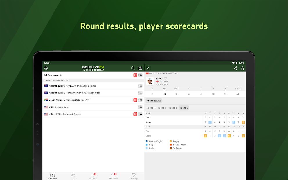 Golf Live 24 - golf scores