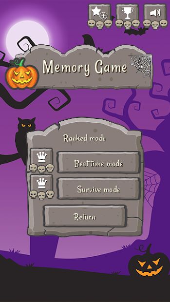 Memory Game Halloween - Match card, Brain training