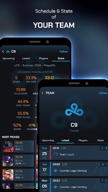 ParaScore - LoL Schedule, Scores, Standings, Stats