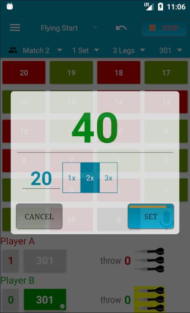 Darts Scorecard