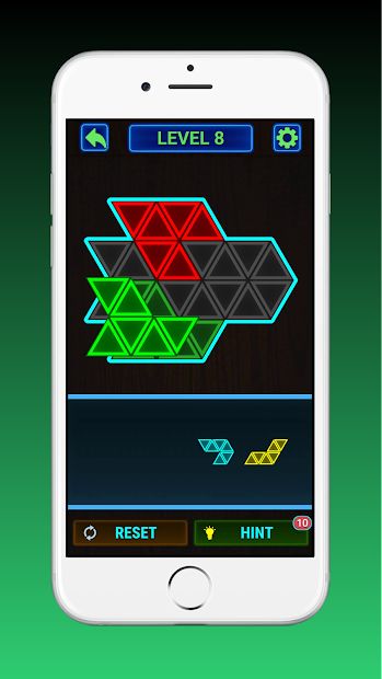 Glow Block Triangle Puzzle