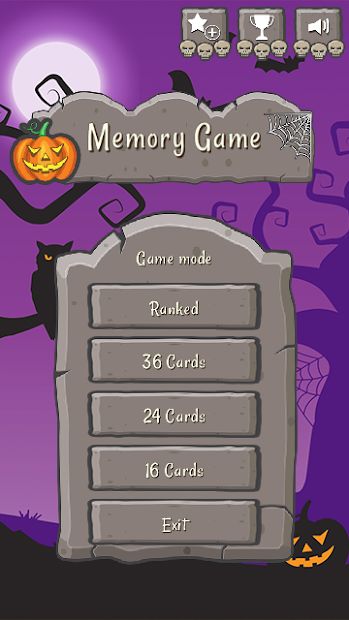 Memory Game Halloween - Match card, Brain training