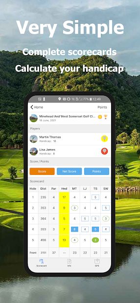 Golf Handicap, GPS, Scorecard - MOGC