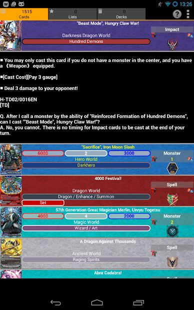FC Buddyfight Database