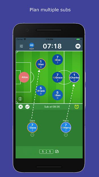 SubTime: playing time and sub tracking for coaches