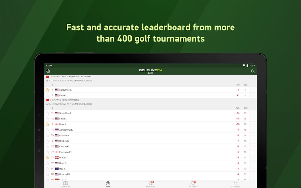 Golf Live 24 - golf scores