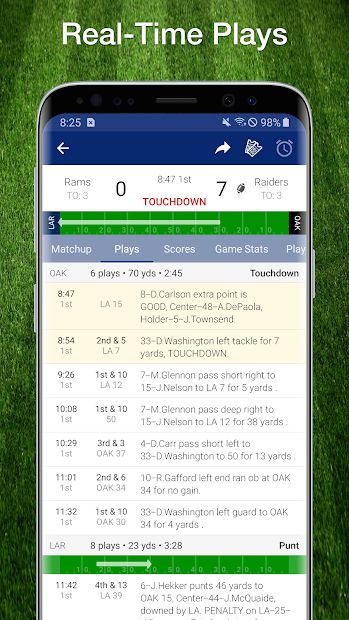 Scores App: Football Live Plays, Stats 2021 Season