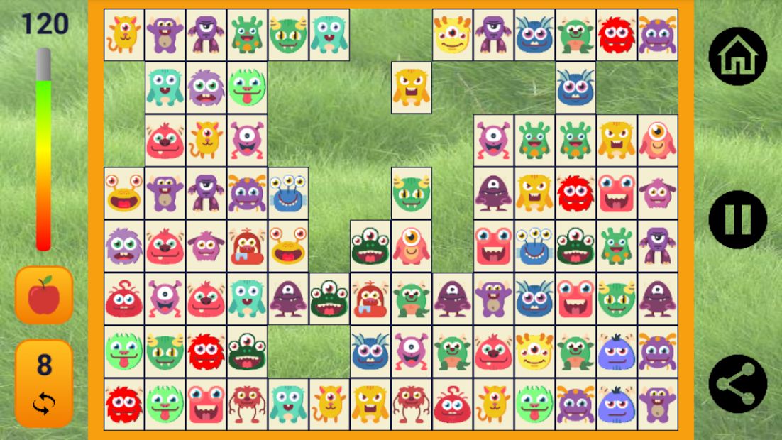 Connect: cute monsters & food