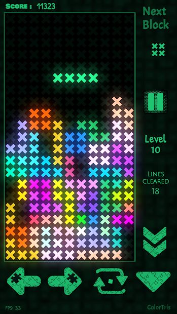 ColorTris - Classic Neon Block