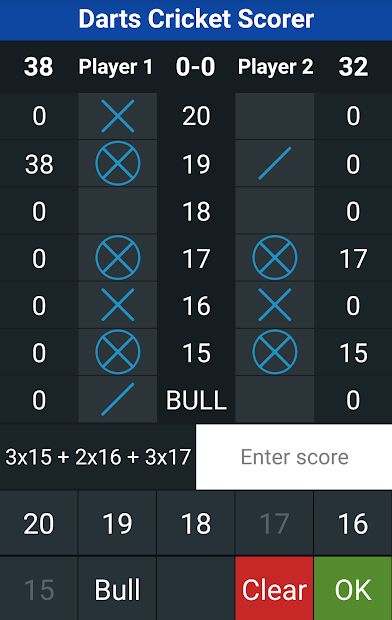 Darts Cricket Scorer