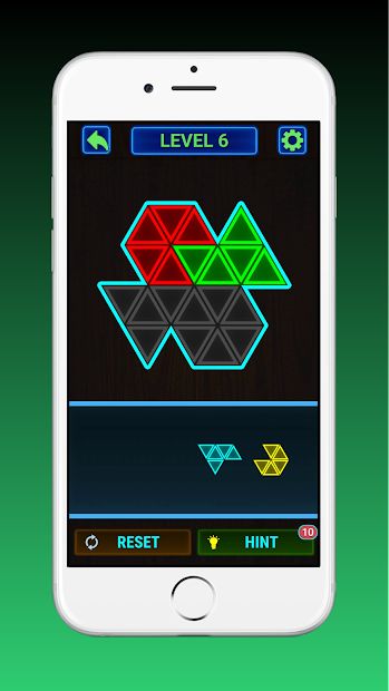Glow Block Triangle Puzzle