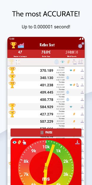 Fast Reflex: train your brain & time of reaction