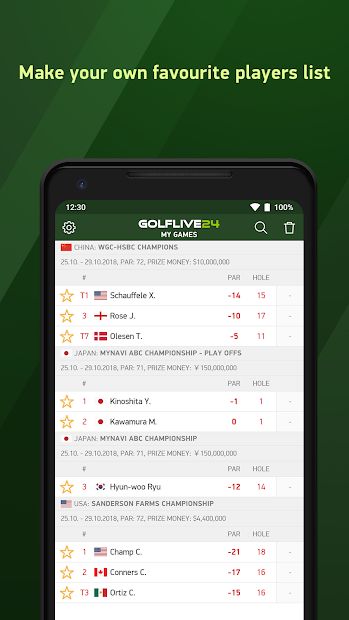 Golf Live 24 - golf scores