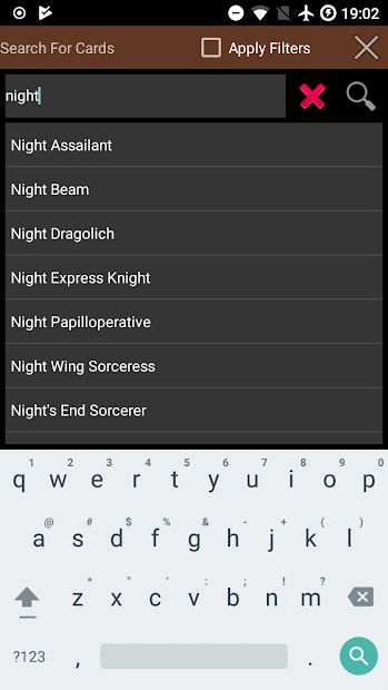 Database for Yugioh Cards