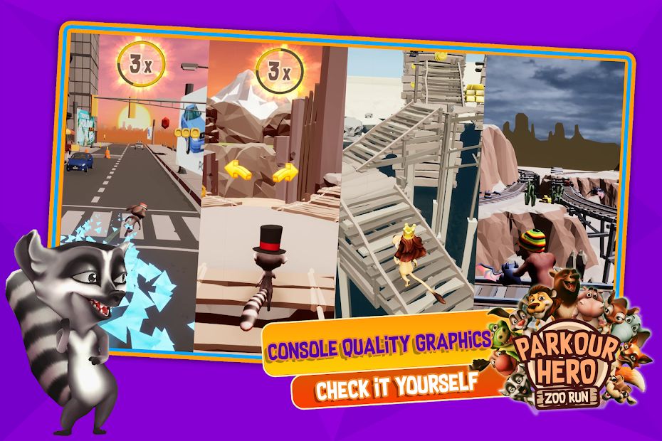 Parkour Hero - Animal Runner 3D Stunts Simulator