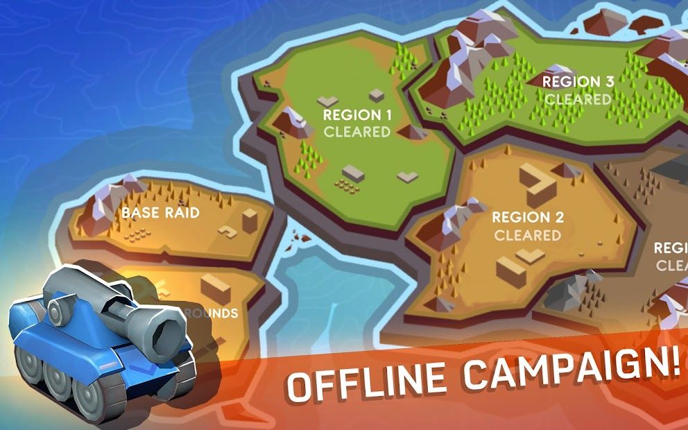 Tankhalla: New casual offline tank arcade game