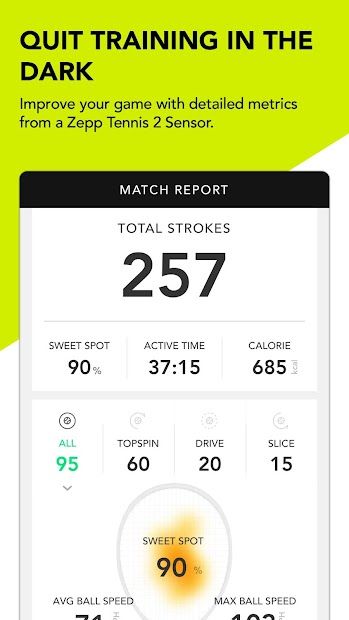 Zepp Tennis - Scoring, Sweet S
