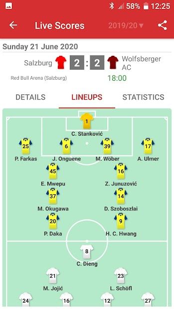 Live Scores for Admiral Bundesliga 2021/2022