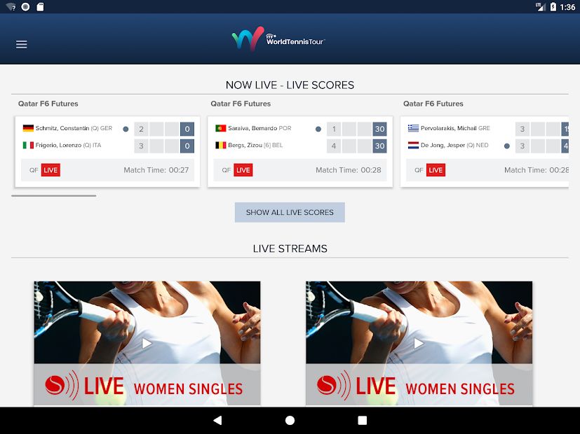 ITF Live Scores