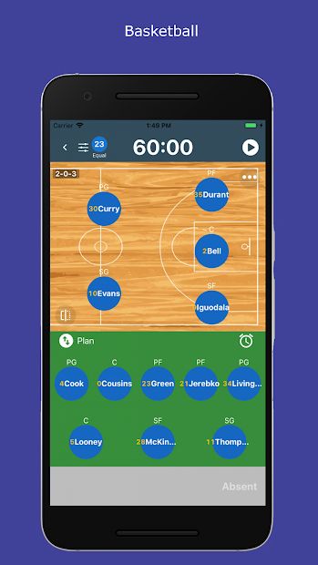 SubTime: playing time and sub tracking for coaches