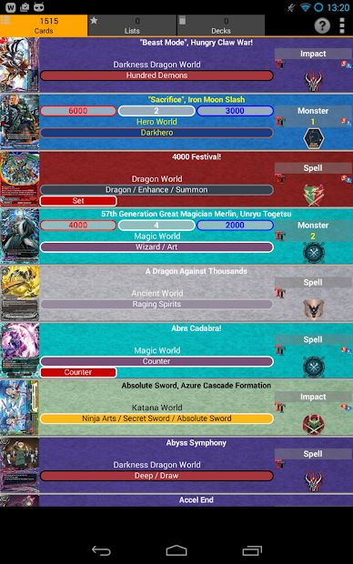 FC Buddyfight Database