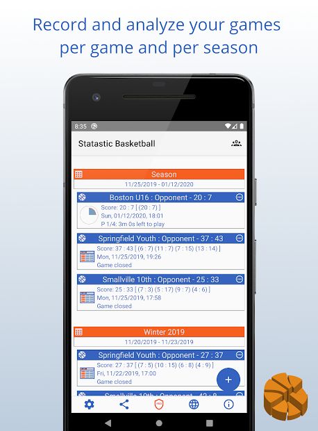 Statastic Basketball - record.analyze.improve