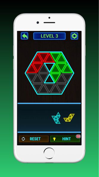 Glow Block Triangle Puzzle