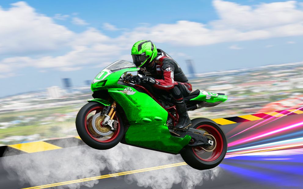 Mega Ramp Bike Stunt Games 3D