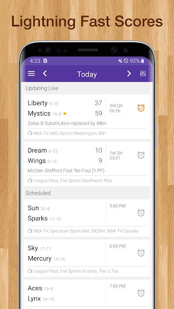 Women's Basketball WNBA Live Scores & Schedules