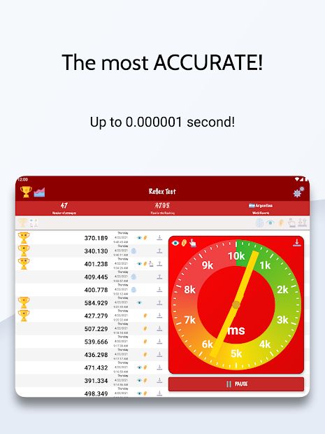Fast Reflex: train your brain & time of reaction