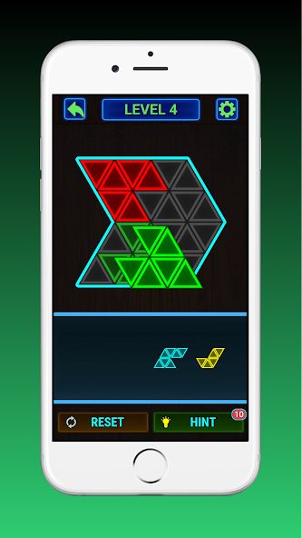 Glow Block Triangle Puzzle