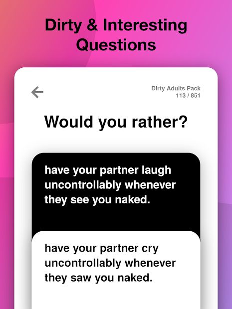 Would you Rather? Dirty Adult