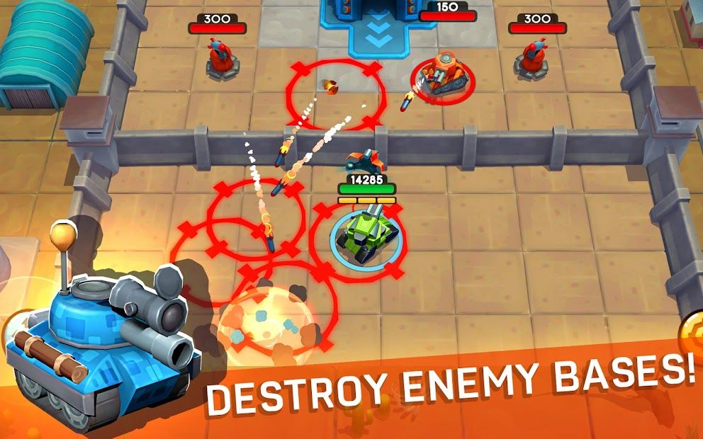 Tankhalla: New casual offline tank arcade game