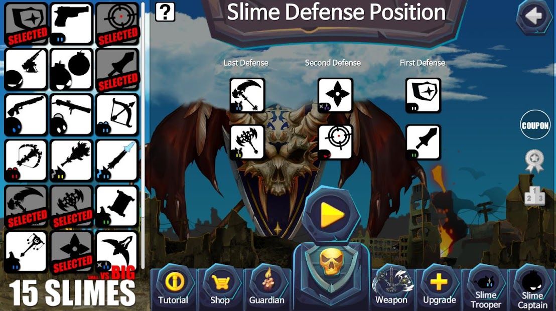 15 Slimes : Action Defence