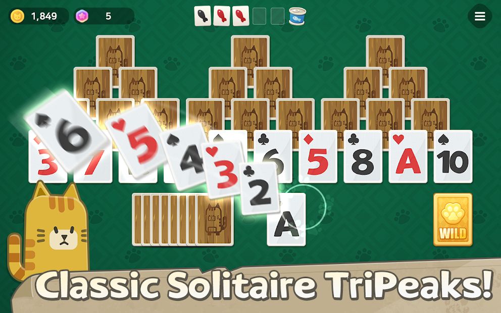 Solitaire Cat Islands-TriPeaks