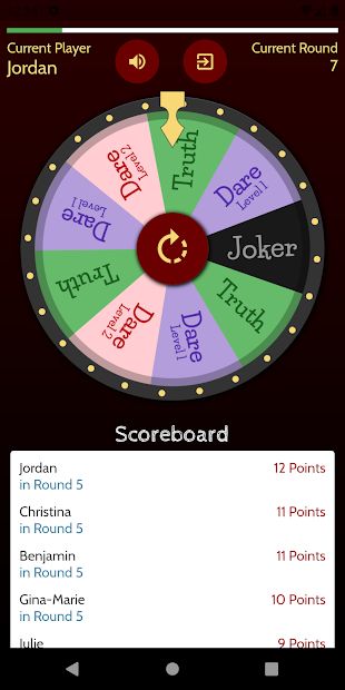 Wheel of Truth or Dare