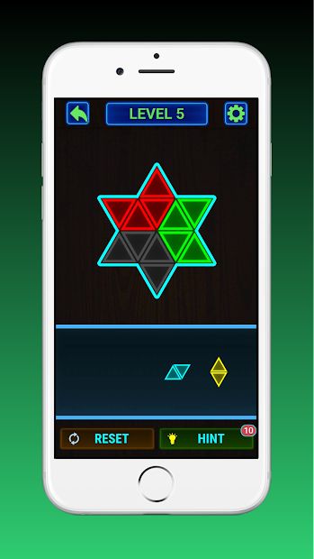 Glow Block Triangle Puzzle