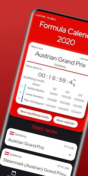 Formula Race Calendar 2021