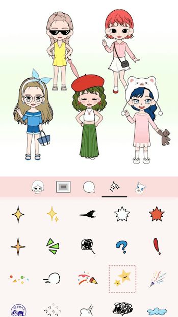 K-pop Webtoon Character Girls