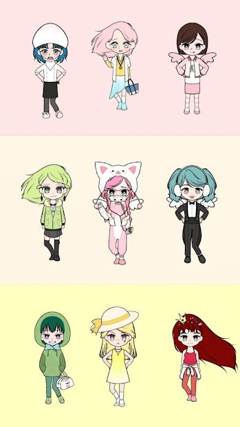 K-pop Webtoon Character Girls